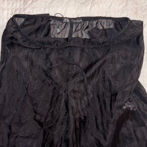 Zara Black Sheer Striped pants